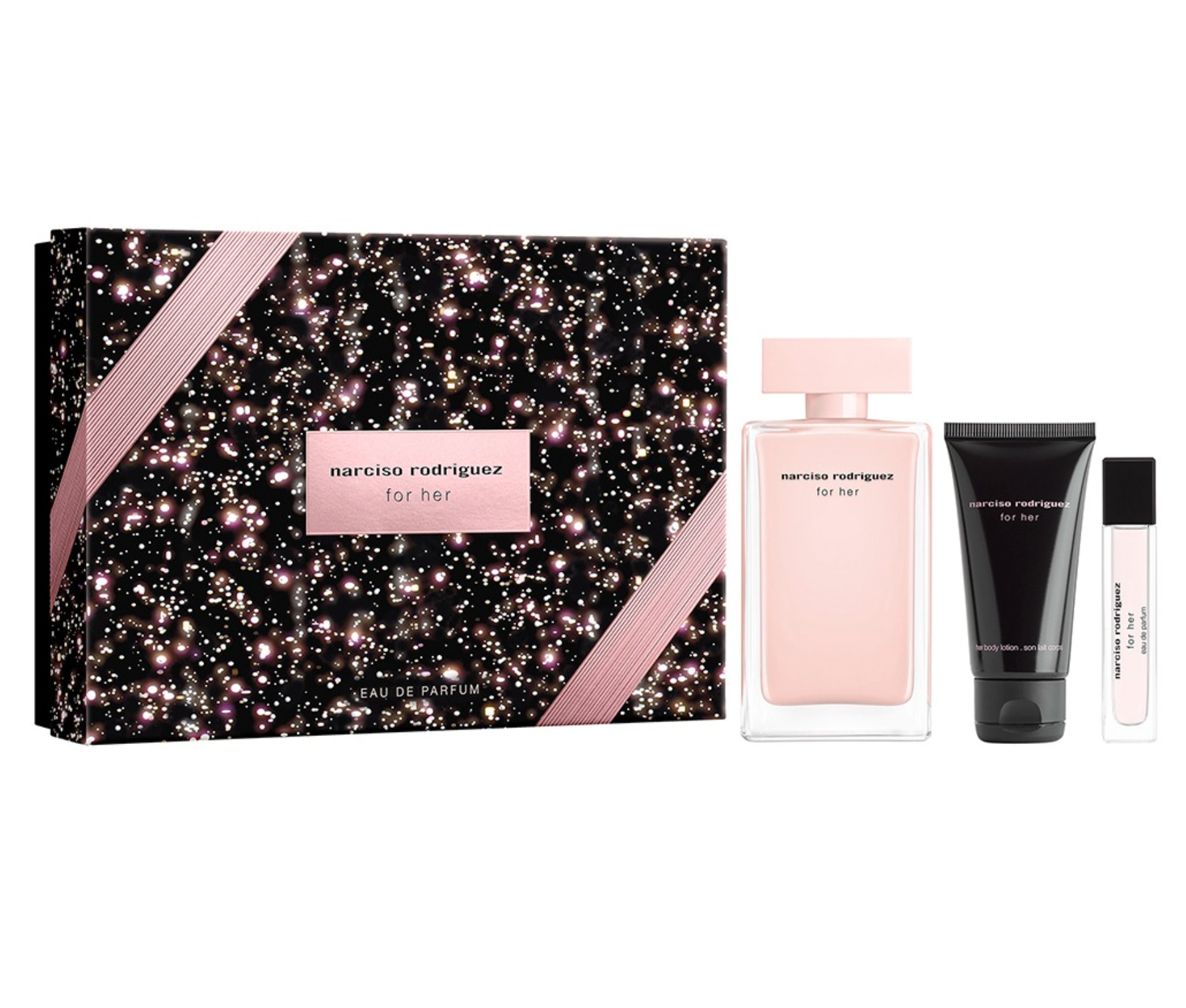 Narciso Rodriguez For Her Gift Set - 100ML EDP Spray + 10ML Mini + 50ML Body Lotion (Women) Narciso Rodriguez For Her Gift Set - 100ML EDP Spray + 10ML Mini + 50ML Body Lotion (Women)