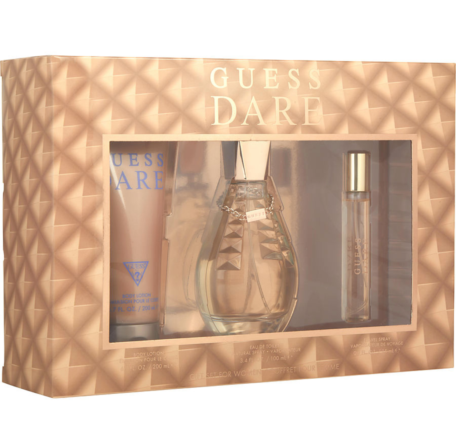 Buy Guess Dare 3PCS Gift Set 100ML EDT Spray 200ML Body Lotion