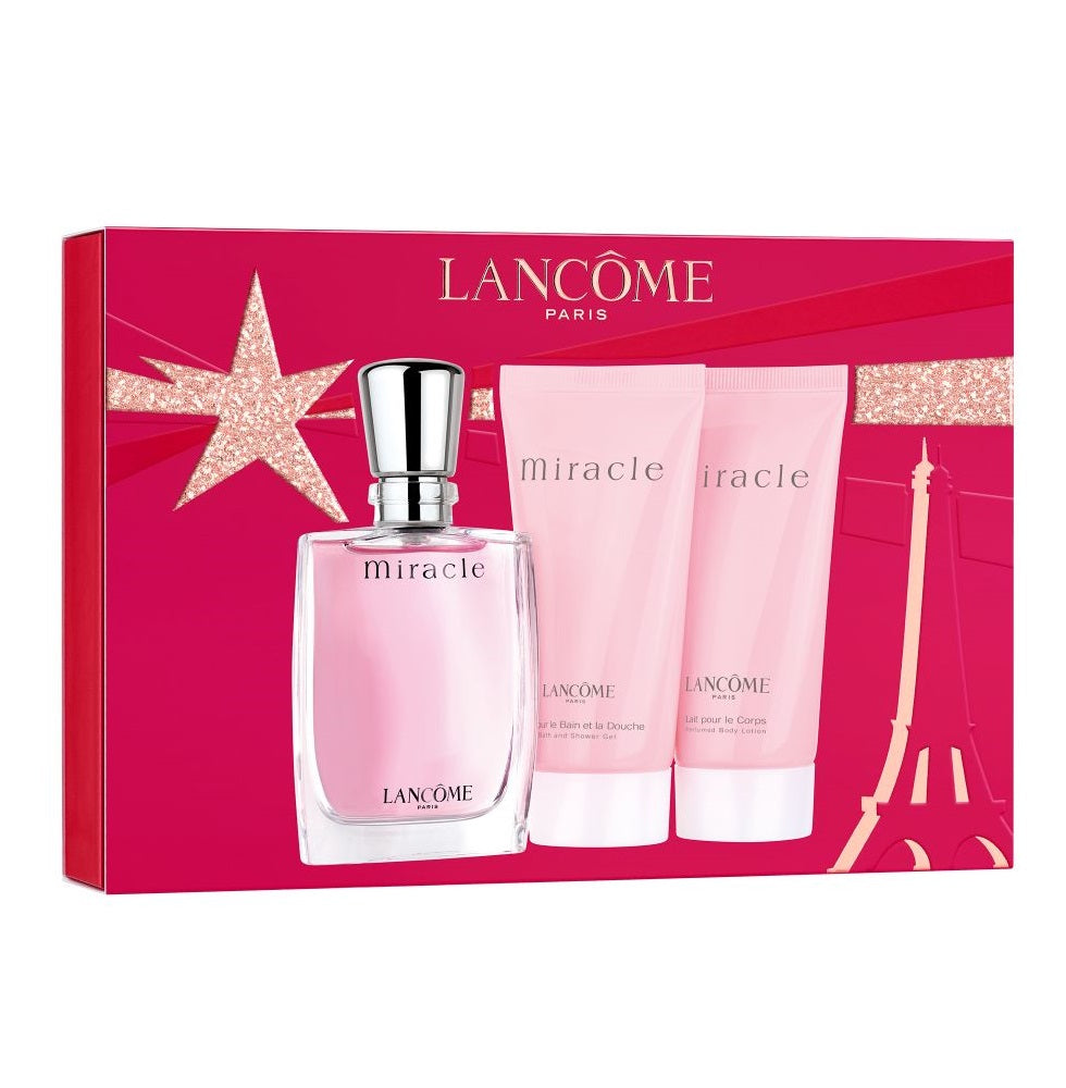 Gift Set Body Lotion Miracle Lancome Buy Lancome Miracle 3PCS Gift