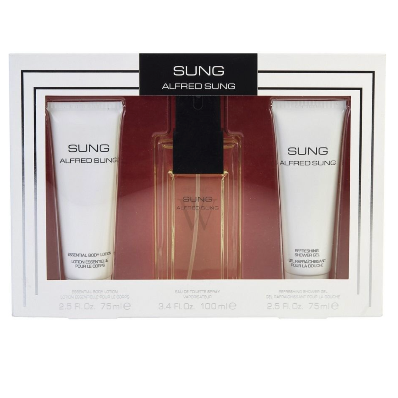 Buy Alfred Sung 3PCS Gift Set 100ML EDT Spray 75ML Body Lotion