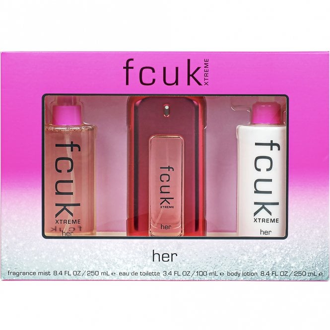 Buy FCUK Xtreme Her Gift Set (NO BOX) 100ML EDT Spray 250ML