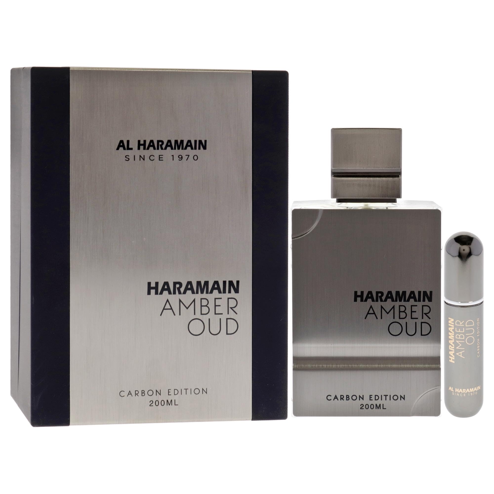 Al Haramain Amber Oud Carbon Edition - 200ML EDP Spray + Travel Atomizer (W)(M)