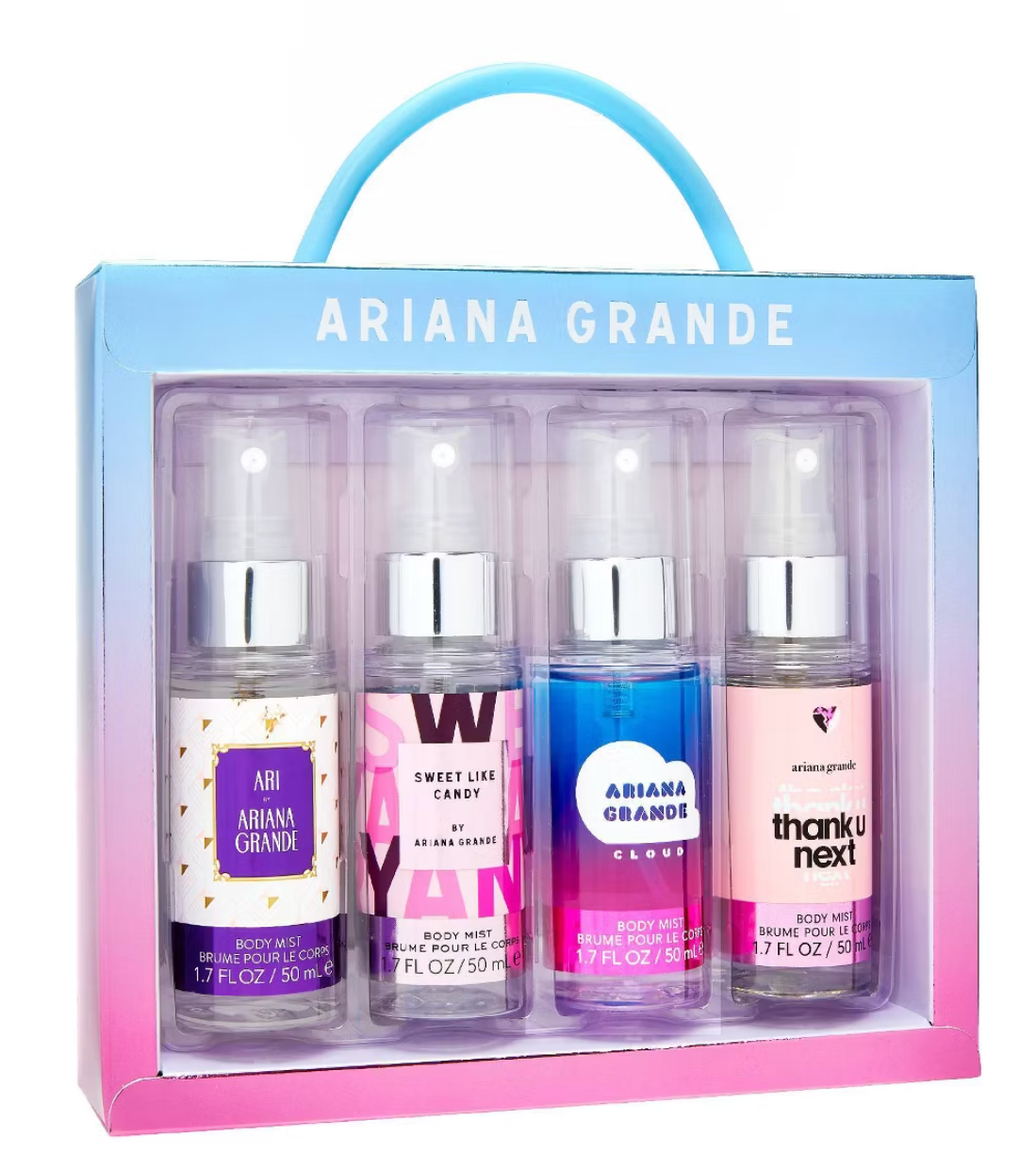 Ariana Grande 4PCS Body Mist Gift Set (4 X 50ML) - Ari + Sweet Like Candy + Cloud + Thank U Next (Women)