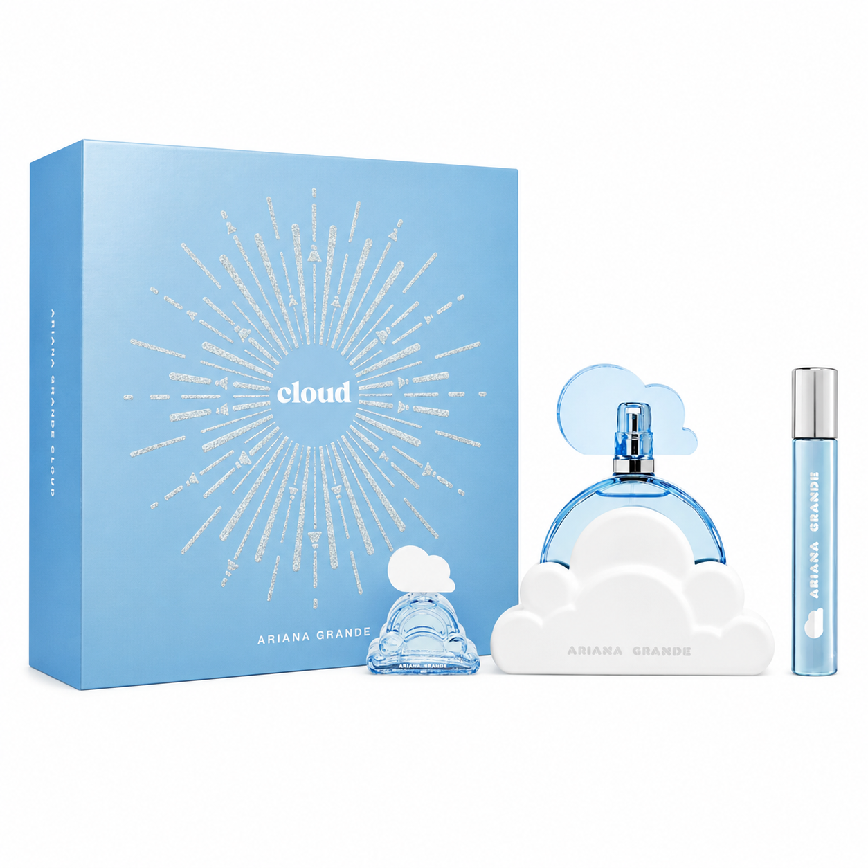 Ariana Grande Cloud 3PCS Gift Set - 100ML EDP Spray + 10ML Travel EDP Spray + 7.5ML Mini (Women)