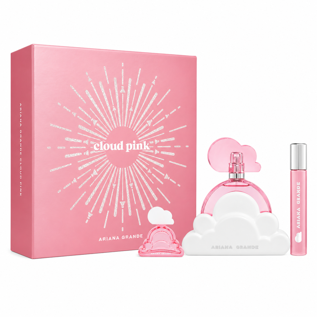 Ariana Grande Cloud Pink 3PCS Gift Set - 100ML EDP Spray + 10ML Travel EDP Spray + 7.5ML Mini (Women)