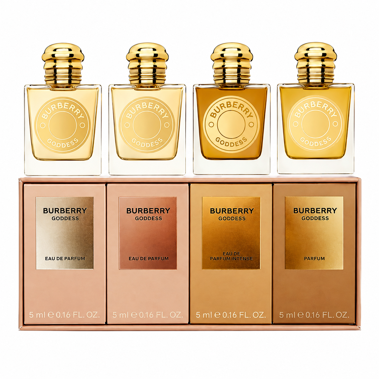 Burberry Goddess Miniature Gift Set - (2 X 5ML) Goddess EDP + (2 X 5ML) Goddess Intense EDP (Women)