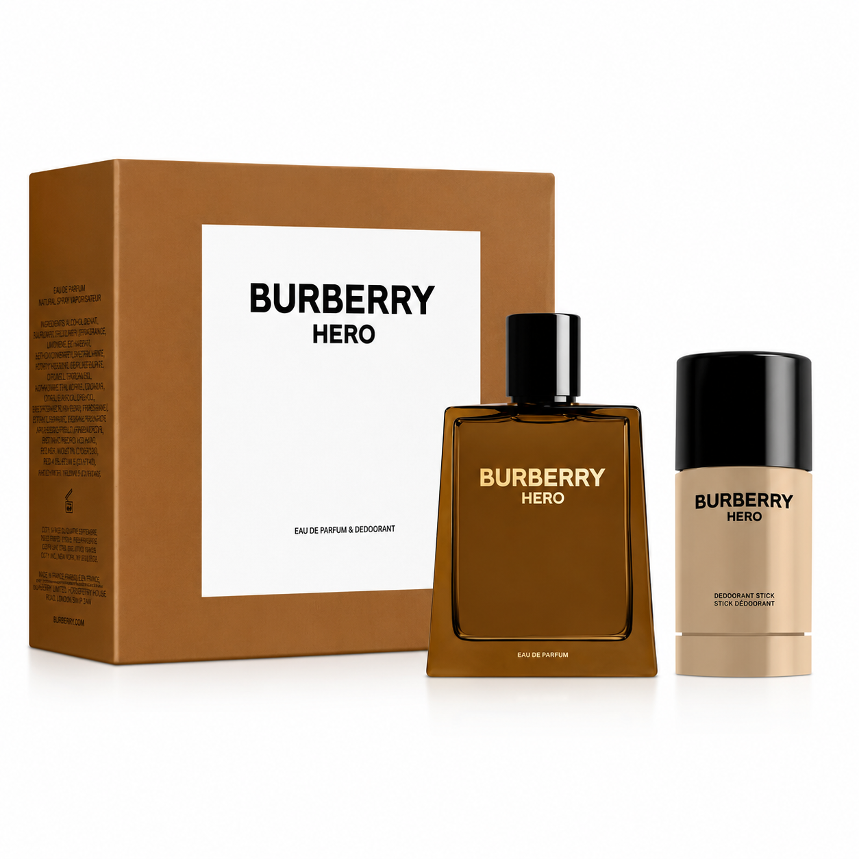 Burberry Hero 2PCS Gift Set - 100ML EDP Spray + 70G Deodorant Stick (Men)