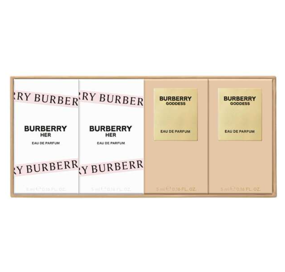 Burberry Miniature Gift Set - (2 X 5ML) Burberry Her EDP + (2 X 5ML) Burberry Goddess EDP (Women)