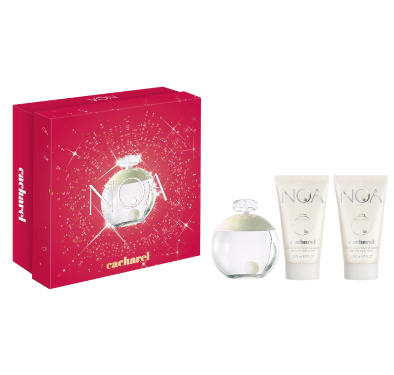 Cacharel Noa 3PCS Gift Set - 100ML EDT Spray + 50ML Body Lotion + 50ML Body Lotion (Women)