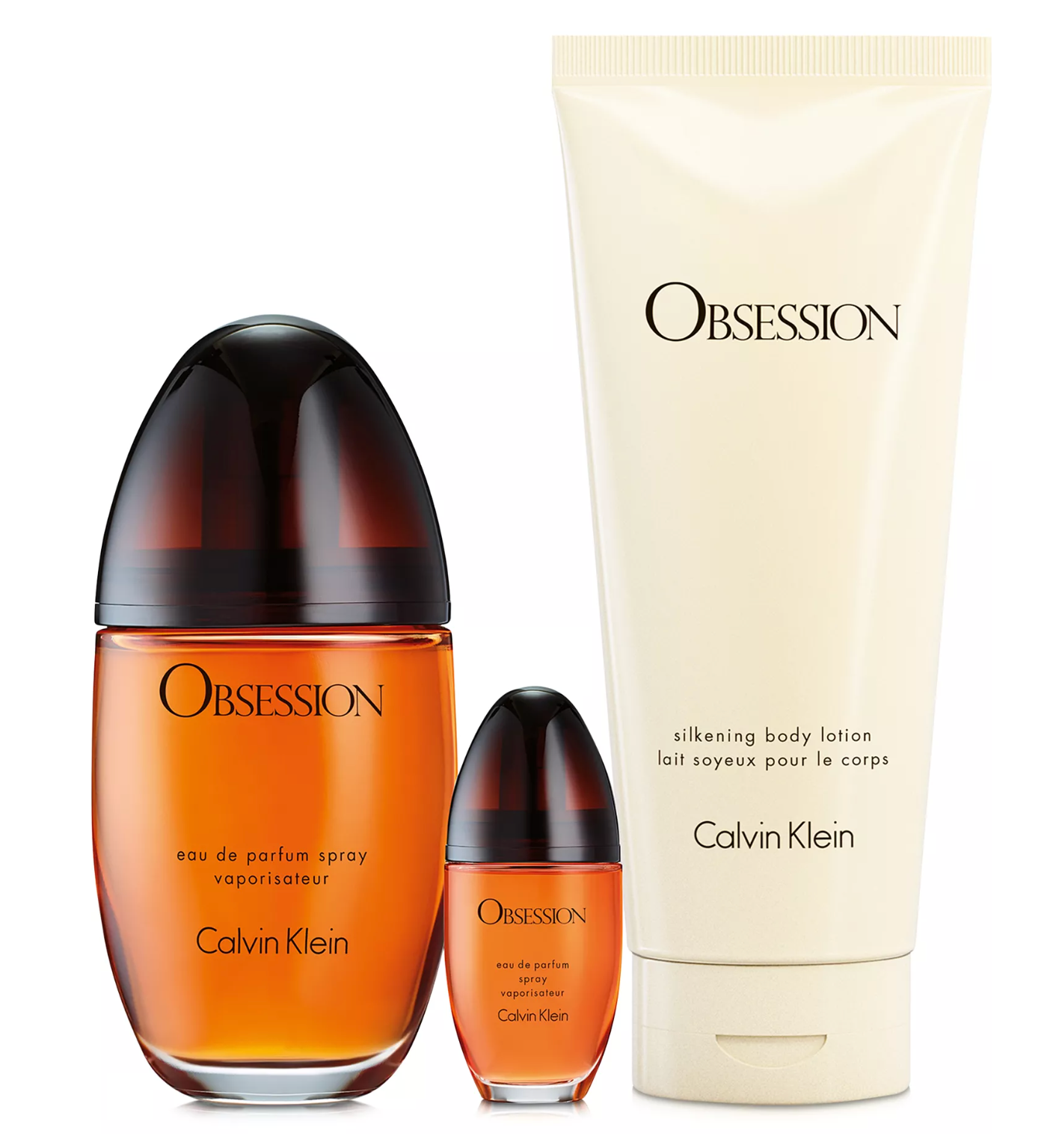 Calvin Klein Obsession 3PCS Gift Set - 100ML EDP Spray + 100ML Body Lotion + 15ML EDP Spray (Women)