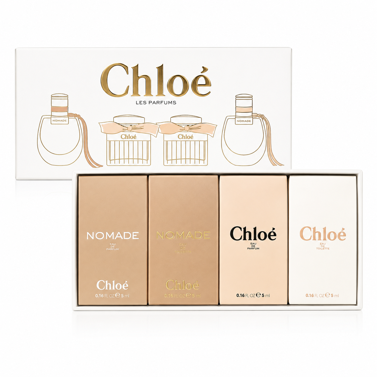 Chloe Miniature Gift Set (4 X 5ML) - Nomade EDP + Nomade EDT + Chloe EDP + Chloe Rose Tangerine EDT (Women)
