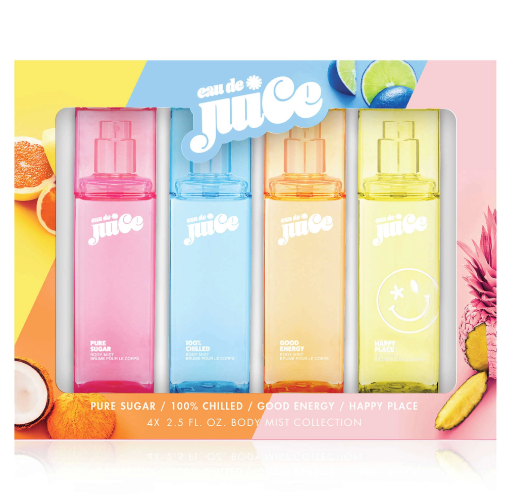 Cosmopolitan Eau De Juice 4PCS Body Mist Gift Set (4 X 75ML) - Pure Sugar + 100% Chilled + Good Energy + Happy Place (Women)