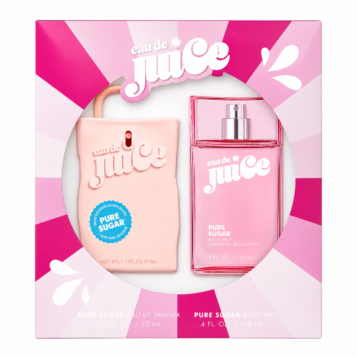 Cosmopolitan Eau De Juice Pure Sugar 2PCS Gift Set - 50ML EDP Spray + 118ML Body Mist (Women)