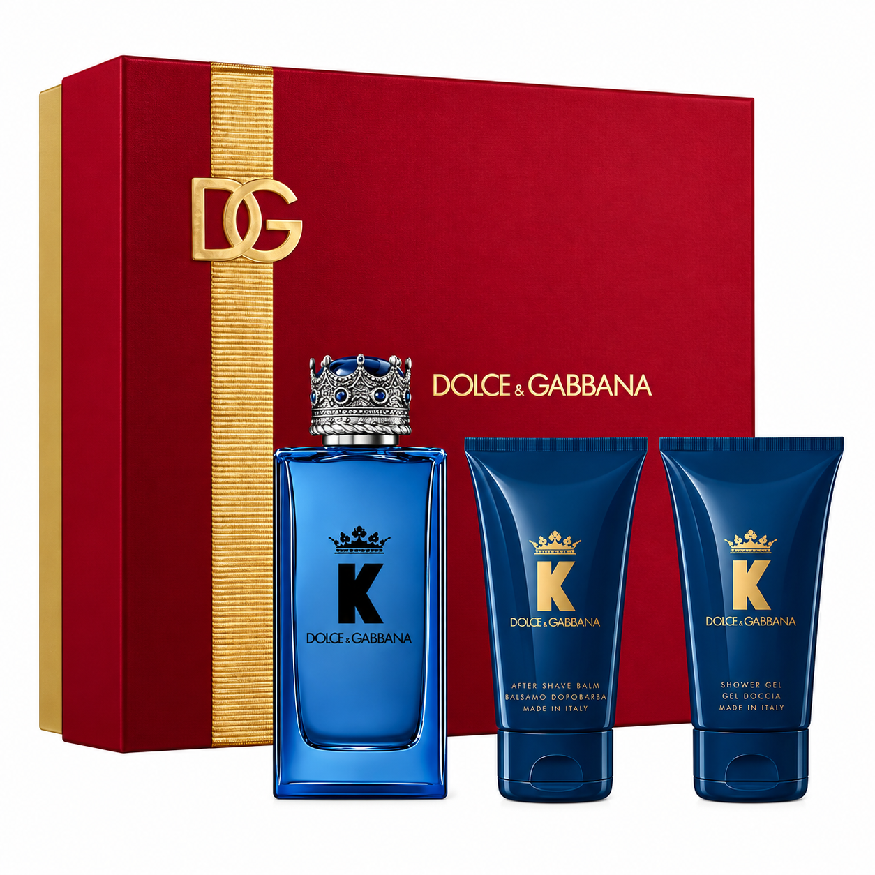 Dolce & Gabbana King (Eau De Parfum) 3PCS Gift Set - 100ML EDP Spray + 50ML After Shave Balm + 50ML Shower Gel (Men)