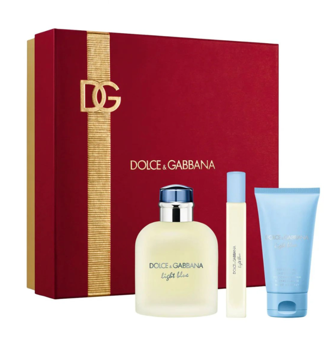 Dolce & Gabbana Light Blue 3PCS Gift Set - 125ML EDT Spray + 50ML Shower Gel + 10ML EDT Spray (Men)