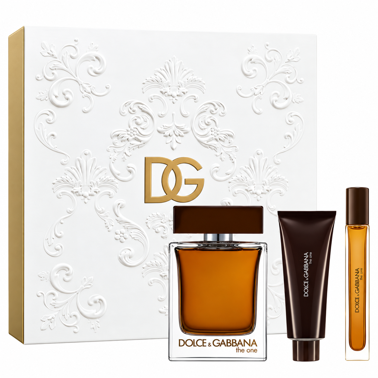 Dolce & Gabbana The One (Eau De Parfum) 3PCS Gift Set - 100ML EDP Spray + 50ML Shower Gel + 10ML Travel Spray (Men)