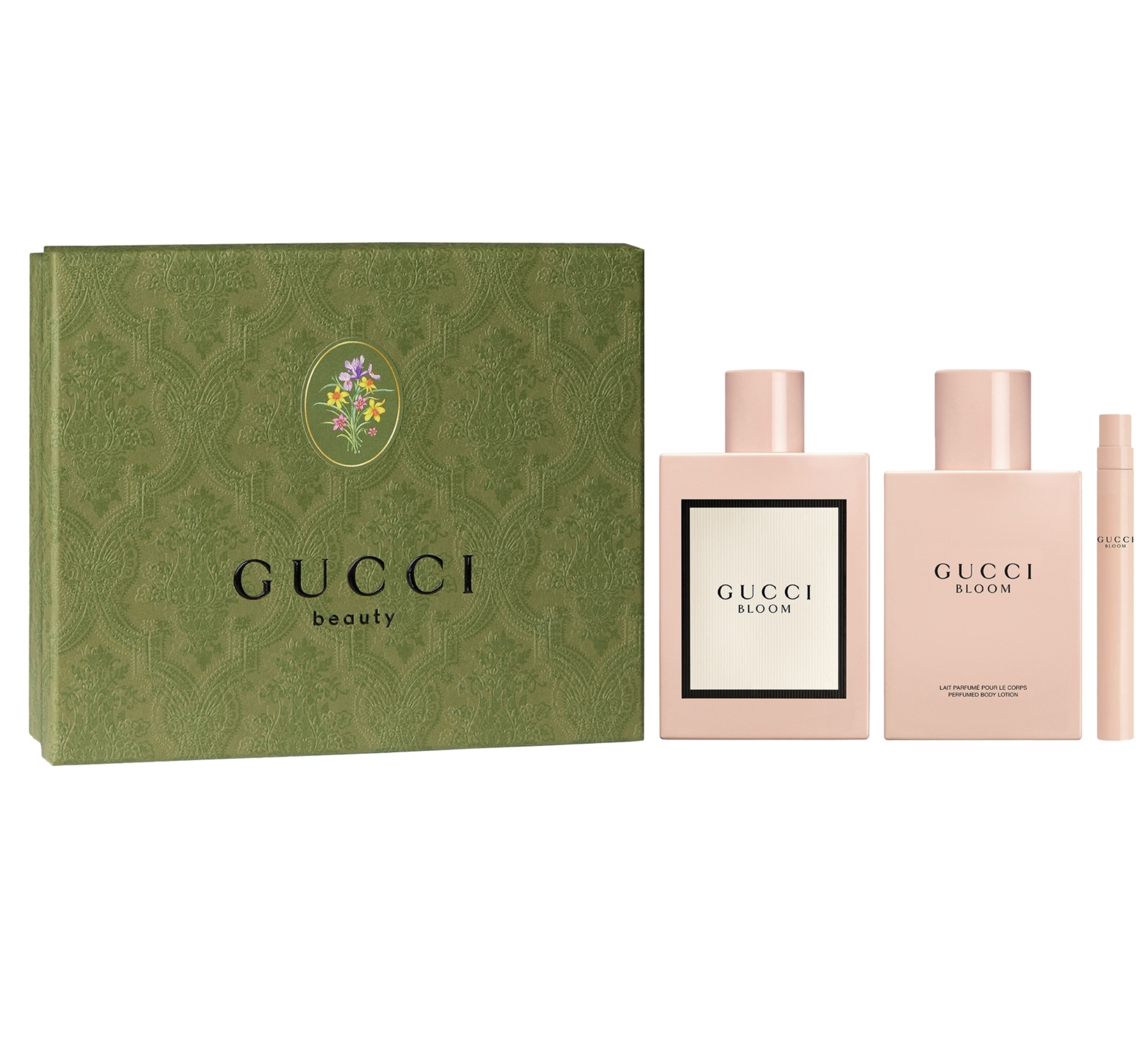 Gucci Bloom 3PCS Gift Set - 100ML EDP Spray + 100ML Body Lotion + 10ML EDP Spray (Women)