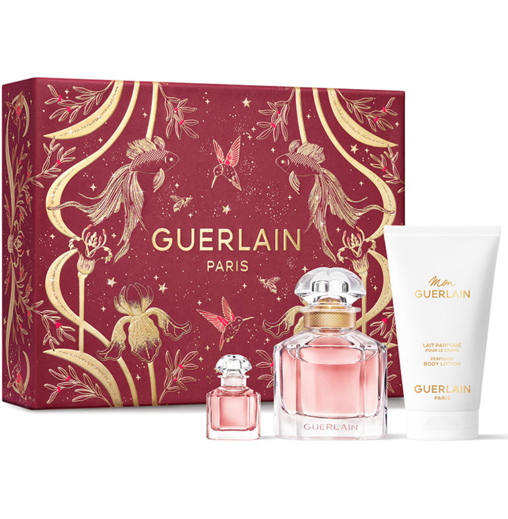 Guerlain Mon Guerlain 3PCS Gift Set - 50ML EDP Spray + 5ML EDP Spray + 75ML Perfumed Body Lotion (Women)