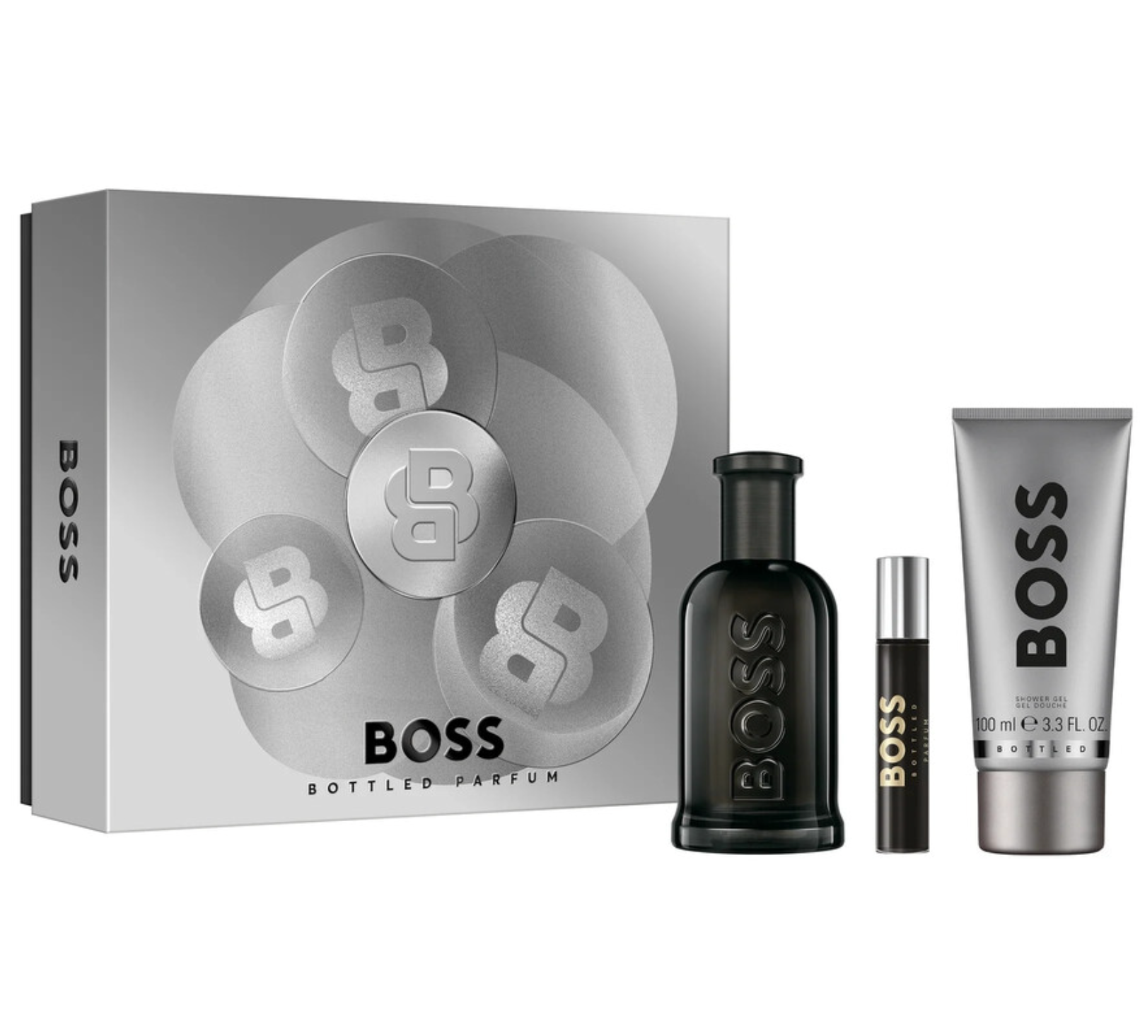 Hugo Boss Bottled (Parfum Edition) 3PCS Gift Set - 100ML EDP Spray + 10ML EDP Spray + 100ML Shower Gel (Men)