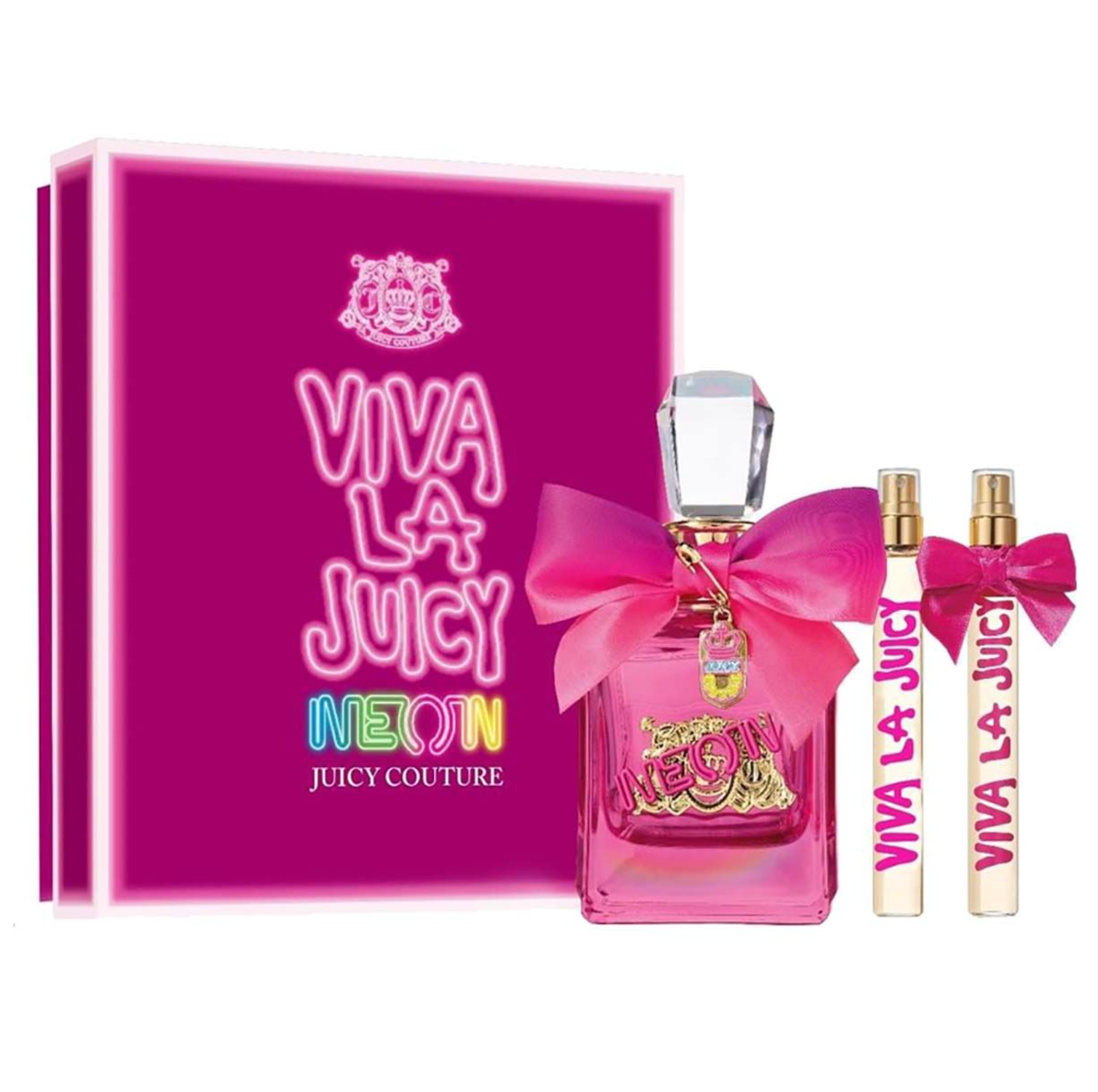 Juicy Couture Viva La Juicy Neon Gift Set - 100ML EDP Spray + 10ML EDP Spray + 10ML Viva La Juicy EDP Spray (Women)