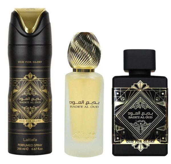 Buy Lattafa Bade'e Al Oud For Glory 3PCS Gift Set - 100ML