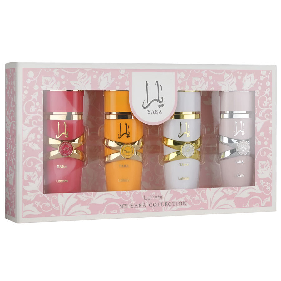 Lattafa My Yara Collection Gift Set (4 X 25ML EDP) - Yara + Yara Moi + Yara Tous + Yara Candy (Women)