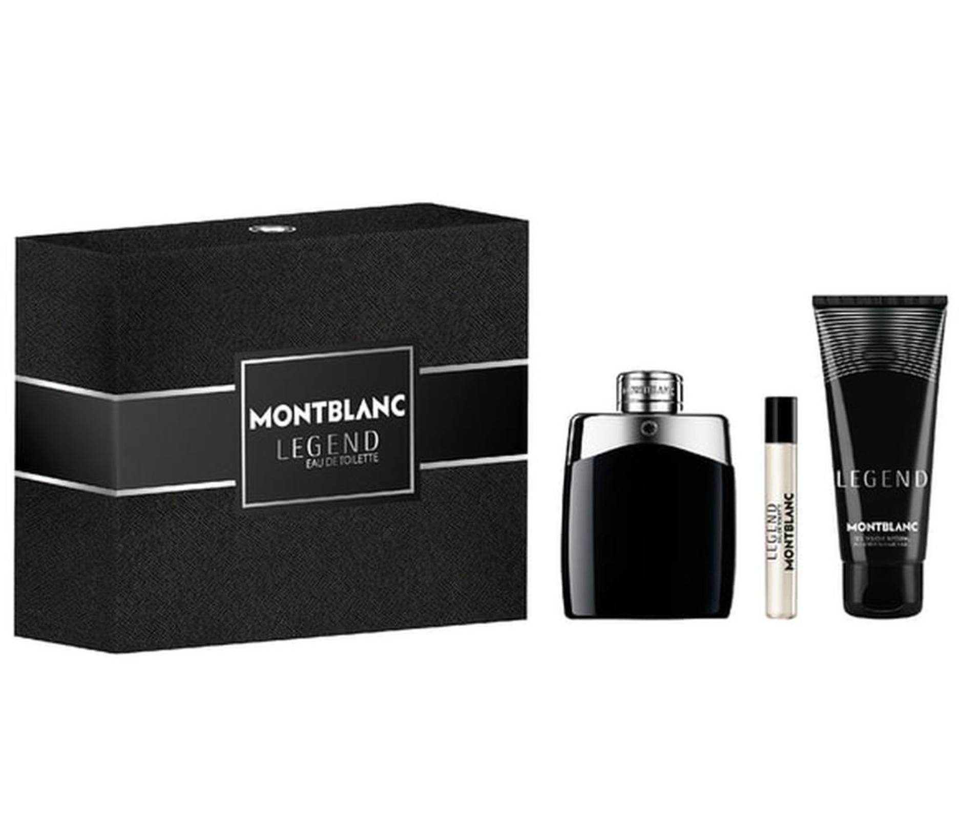Mont Blanc Legend 3PCS Gift Set - 100ML EDT Spray + 100ML Shower Gel + 7.5ML EDT Spray (Men)
