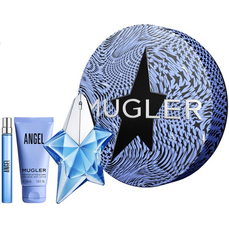 Mugler Angel 3PCS Gift Set - 50ML EDP Spray + 50ML Body Lotion + 10ML EDP Spray (Women)