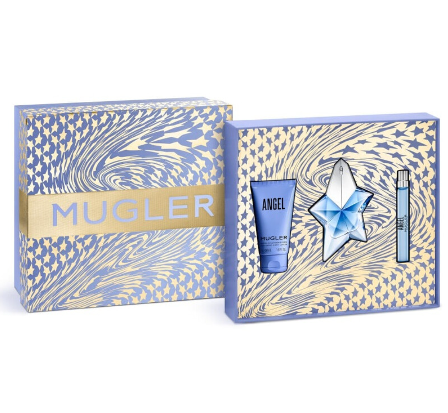 Mugler Angel 3PCS Gift Set - 50ML EDP Spray + 50ML Body Lotion + 10ML Travel Spray (Women)