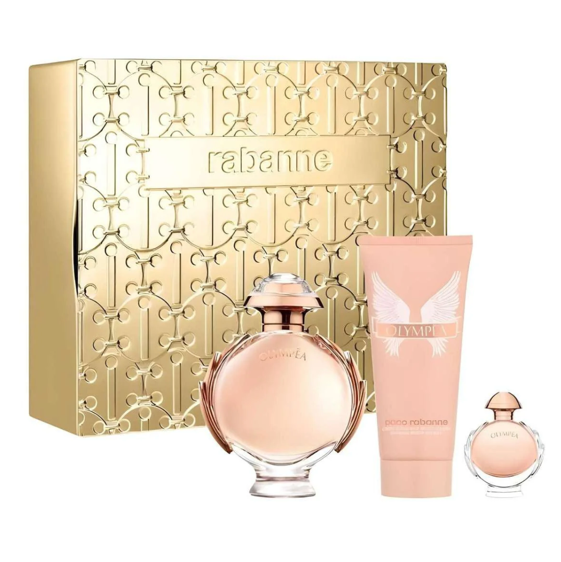 Paco Rabanne Olympea 3PCS Gift Set - 80ML EDP Spray + 6ML EDP Spray + 100ML Body Lotion (Women)