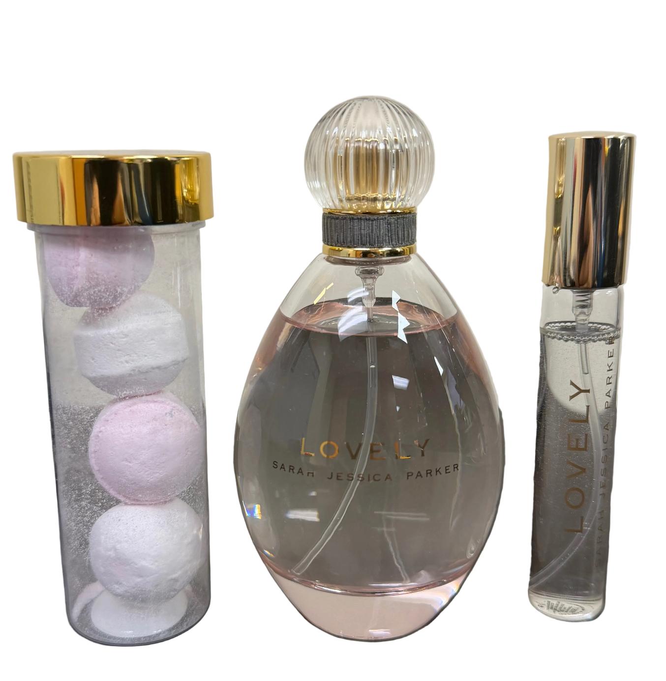 Sarah Jessica Parker SJP Lovely 3PCS Gift Set - 100ML EDP Spray + 15ML EDP Spray + Scented Bath Bombs (Women)
