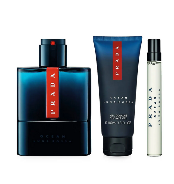 Buy Prada Luna Rossa Ocean 3PCS Gift Set - 100ML EDT Spray + 100ML