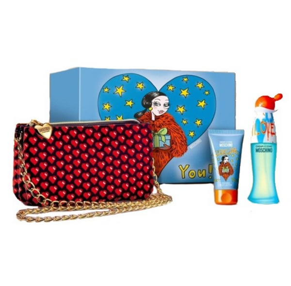 Buy Moschino I Love Love 3PCS Gift Set 50ML EDT Spray 50ML Perfumed Body Lotion Moschino Pouch Women Online Fragrance Canada