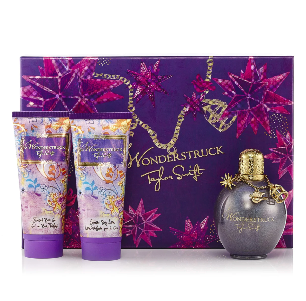 Taylor Swift Wonderstruck 3PCS Gift Set - 100ML EDP Spray + 100ML Scented Body Lotion + 100ML Scented Bath Gel (Women)