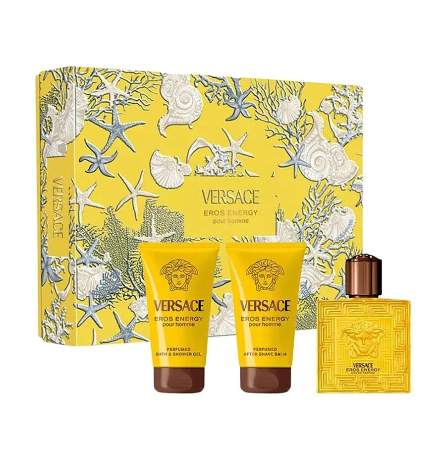 Versace Eros Energy 3PCS Gift Set - 50ML EDP Spray + 50ML Bath & Shower Gel + 50ML After Shave Balm (Men)