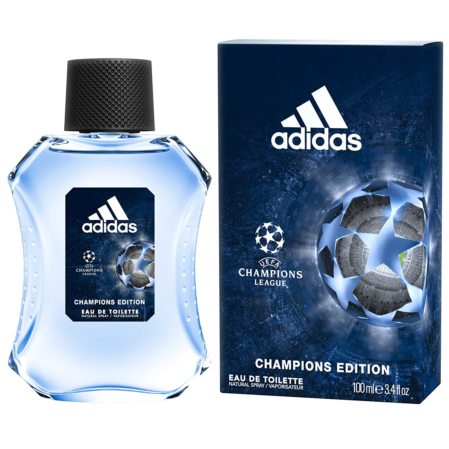 adidas uefa champions league champions edition 100ml edt spray (m)