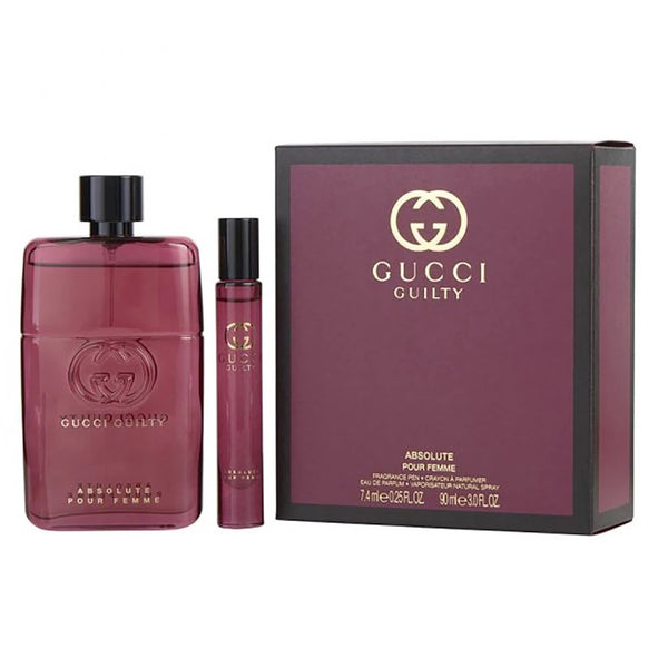 Buy Gucci Guilty Absolute 2PCS Gift Set 90ML EDP Spray 7.4ML Fragrance Pen Women Online Fragrance Canada