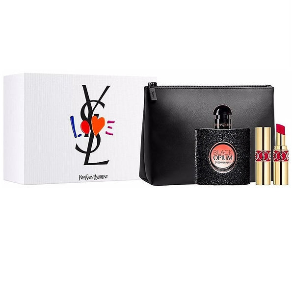 Buy Yves Saint Laurent YSL Black Opium 3PCS Gift Set 50ML EDP Spray 3.2G Rouge Lipstick Trousse Women Online Fragrance Canada