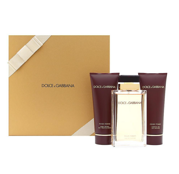 Dolce Gabbana Classic Pour Femme 3 PCS Gift Set 100ML EDP Spray 100ML Shower Gel 100ML Body Lotion Women