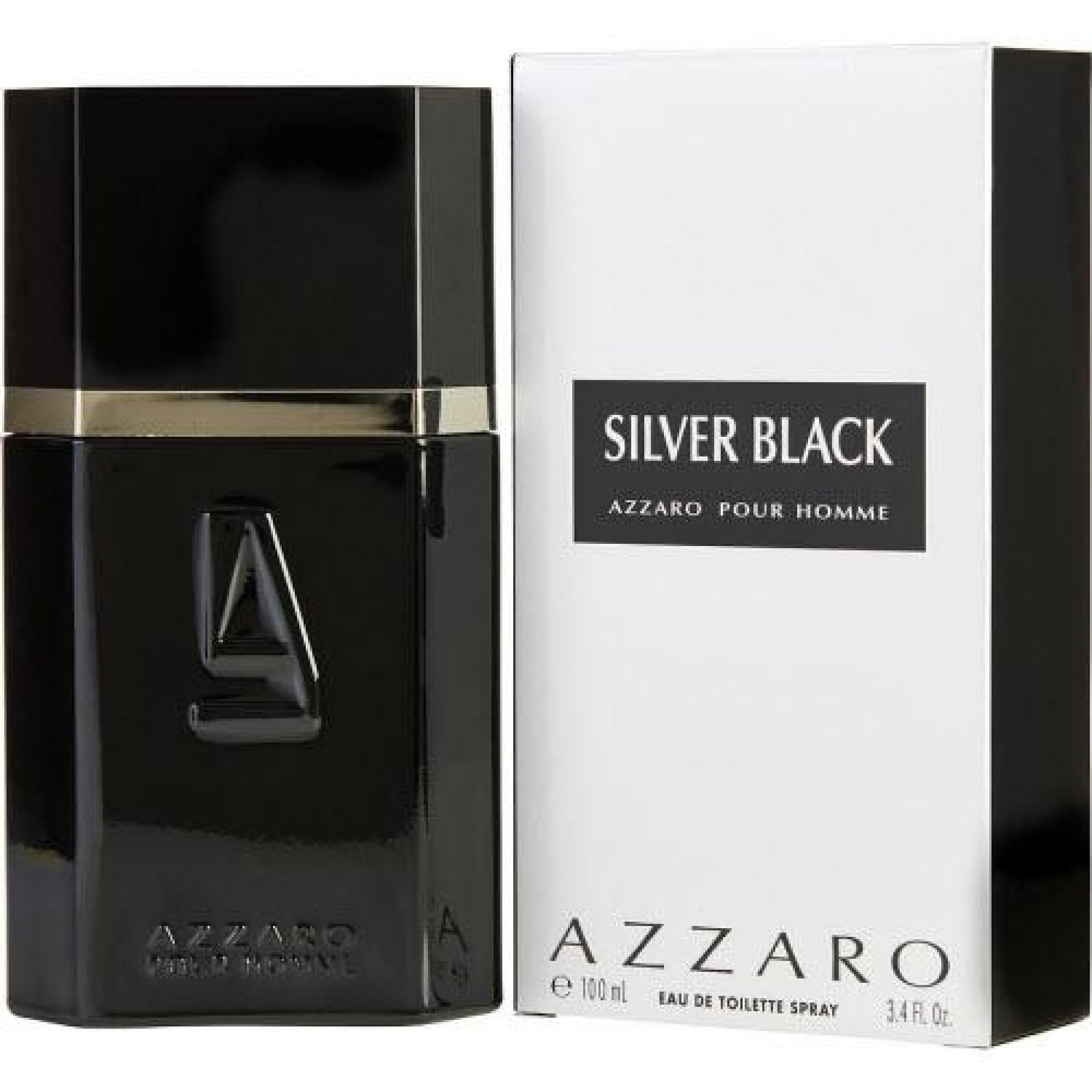 azzaro silver black 100ml edt spray (m)